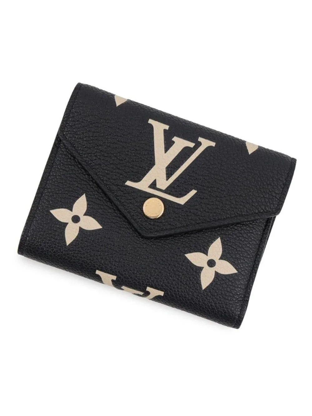 Louis Vuitton Trifold Wallet Monogram Empreinte Portefeuille Victorine Black